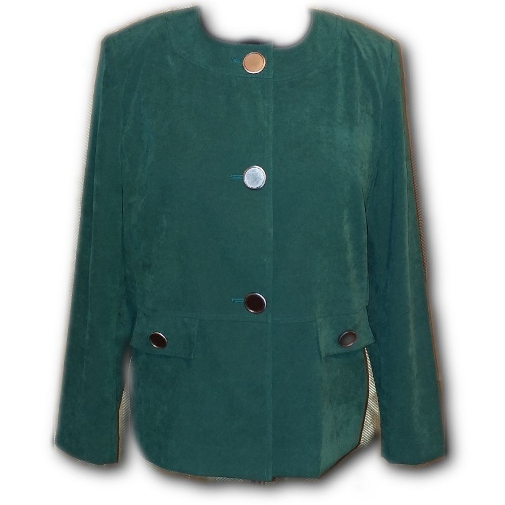 JM COLLECTION Suede-Like Blazer